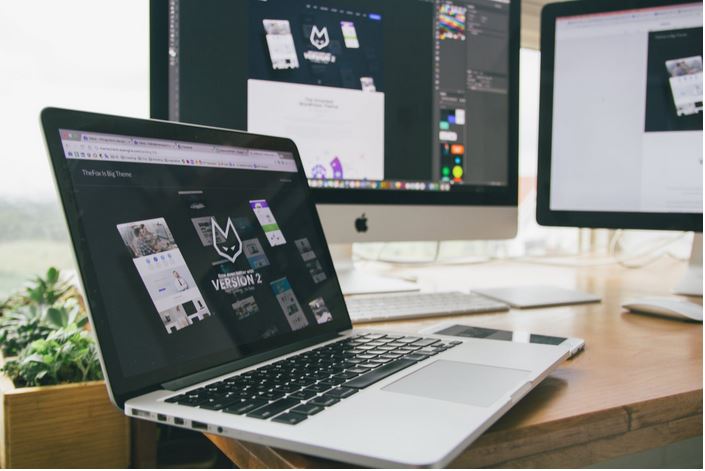 a web designer's workstation